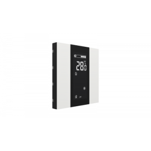 Interra iSwitch+ KNX Taster 2 voudig met lcd en luchtkwaliteitssensor wit glanzend kunststof
