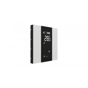 Interra iSwitch+ KNX Taster 2 voudig met lcd en luchtkwaliteitssensor wit mat kunststof