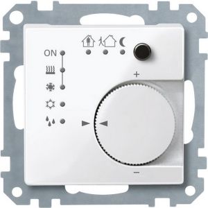 Schneider Electric KNX temperatuurregelaar inbouw met interface 4v polarwit glanzend Systeem M