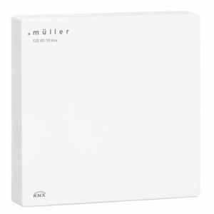 Hugo Müller KNX Ruimteklimaatregelaar 80,5mm met CO2-, temperatuur-, luchtkwaliteit-sensoren zuiver wit