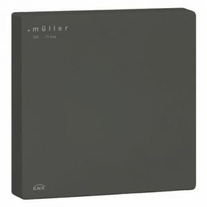 Hugo Müller KNX Ruimteklimaatregelaar 80,5mm met CO2-, temperatuur-, luchtkwaliteit-sensoren en 5 ingangen zwart