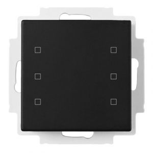 Hugo Müller KNX Tastsensor 6v met temperatuursensor 55mm zwart