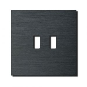 Basalte Socket - Afdekraam enkelvoudig USB - brushed volcanic grey