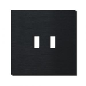 Basalte Socket - Afdekraam enkelvoudig USB - brushed black