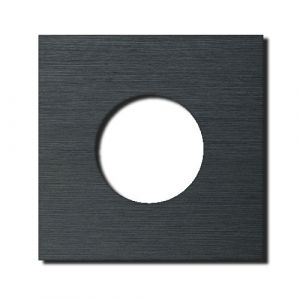 Basalte Socket - Afdekraam enkelvoudig wandcontactdoos - brushed volcanic grey
