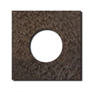 Basalte Socket - Afdekraam enkelvoudig wandcontactdoos - fer forgé bronze