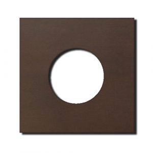 Basalte Socket - Afdekraam enkelvoudig wandcontactdoos - bronze
