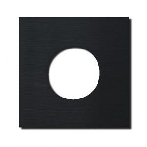 Basalte Socket - Afdekraam enkelvoudig wandcontactdoos - brushed black