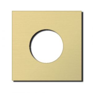 Basalte Socket - Afdekraam enkelvoudig wandcontactdoos - brushed brass