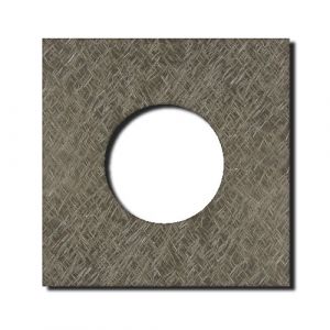 Basalte Socket - Afdekraam enkelvoudig wandcontactdoos - fer forgé grey