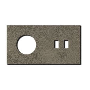 Basalte Socket - Afdekraam tweevoudig met USB - fer forgé grey