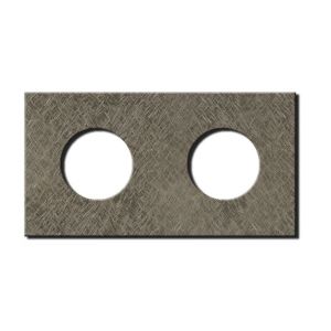 Basalte Socket - Afdekraam tweevoudig - fer forgé grey