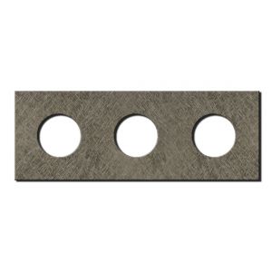 Basalte Socket - Afdekraam drievoudig - fer forgé grey