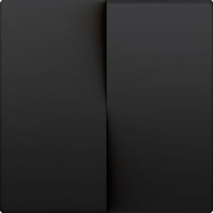 Zennio ZS55 Dubbele schakelaarafdekking zwart 55mm