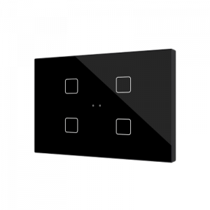 Zennio Flat XL X4 Capacitieve drukknop 4v zwart