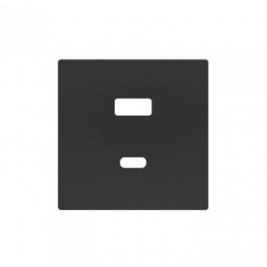 Zennio ZS55 USB-C+A centraalplaat zwart 55mm