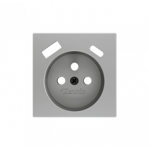 Zennio ZS55 WCD penaarde met USB-C+A afdekking grijs 55mm