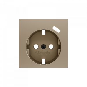 Zennio ZS55 WCD randaarde met USB-C afdekking champagne 55mm