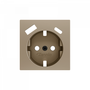 Zennio ZS55 WCD randaarde met USB-C+A afdekking champagne 55mm