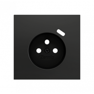 Zennio ZS70 WCD penaarde met USB-C afdekking zwart 70mm