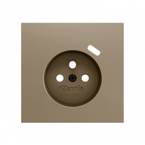 Zennio ZS70 WCD penaarde met USB-C afdekking champagne 70mm