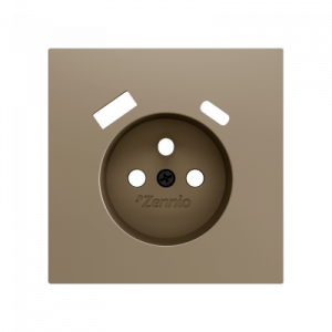 Zennio ZS70 WCD penaarde met USB-C+A afdekking champagne 70mm