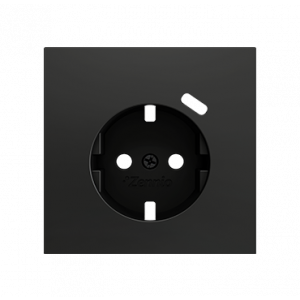 Zennio ZS70 WCD randaarde met USB-C afdekking zwart 70mm