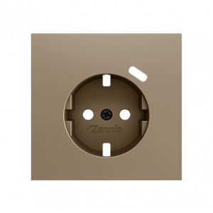 Zennio ZS70 WCD randaarde met USB-C afdekking champagne 70mm