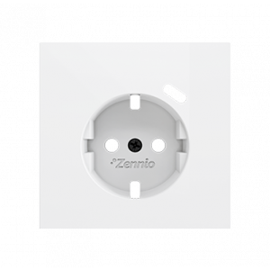 Zennio ZS70 WCD randaarde met USB-C afdekking wit mat 70mm
