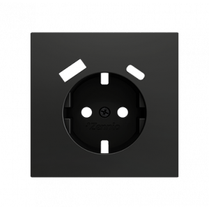 Zennio ZS70 WCD randaarde met USB-C+A afdekking zwart 70mm