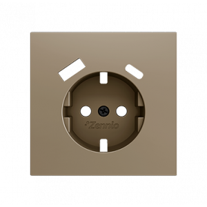 Zennio ZS70 WCD randaarde met USB-C+A afdekking champagne 70mm