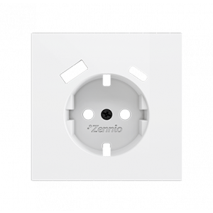 Zennio ZS70 WCD randaarde met USB-C+A afdekking wit mat 70mm