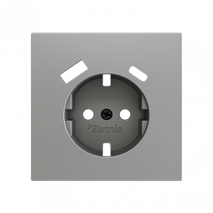Zennio ZS70 WCD randaarde met USB-C+A afdekking grijs 70mm