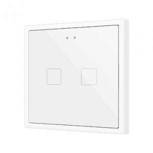 Zennio Flat 70 X2 Capacitieve drukknop 2-voudig wit