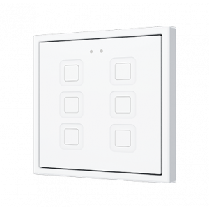 Zennio Tecla 70 X6 Capacitieve KNX touchschakelaar 6-voudig wit